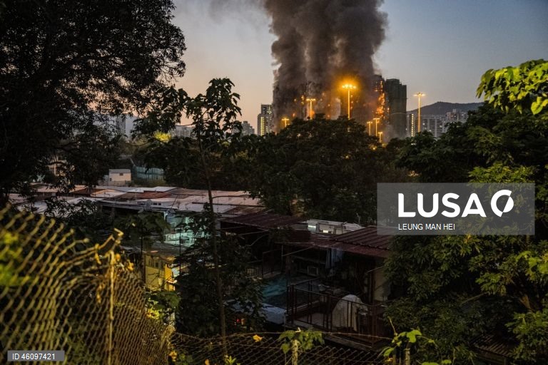 China: Grande incêndio em Hong Kong