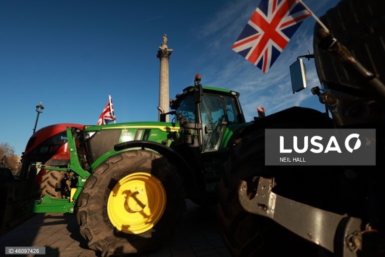 Reino Unido: Agricultores britânicos protestam no dia da apresentação do orçamento em Londres