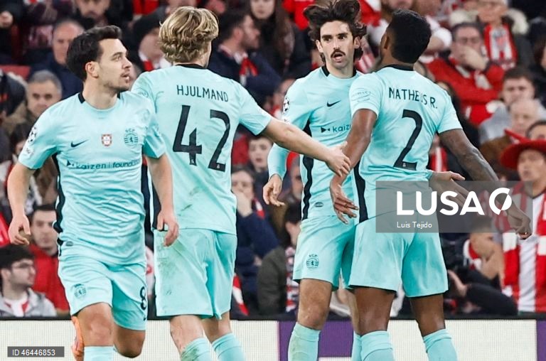 O Sporting apurou-se hoje para os oitavos de final da Liga dos Campeões de futebol, ao vencer o Athletic Bilbau, por 3-2, na última jornada da fase de liga, com um golo de Alisson Santos, aos 90+4 minutos.