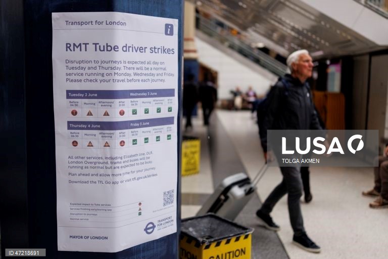 Londres: greve dos trabalhadores do metro