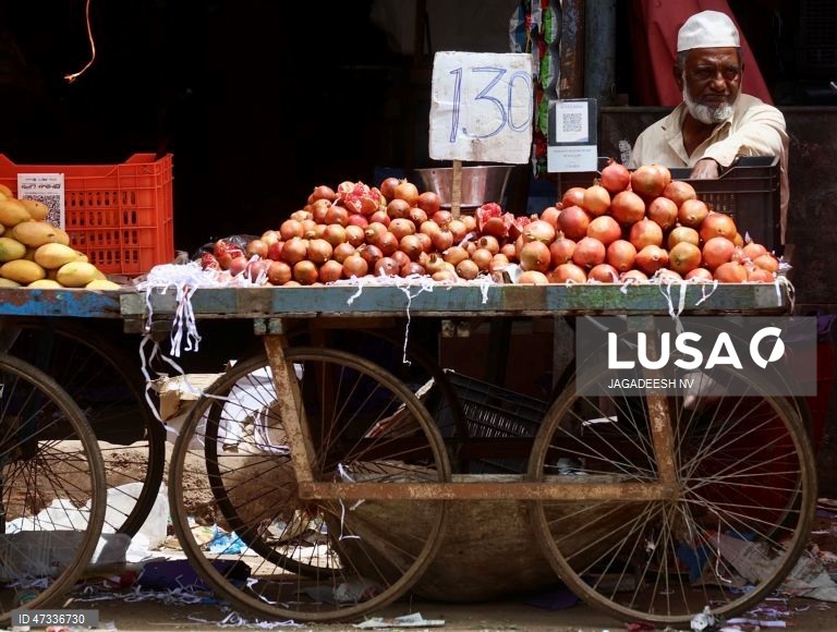 Índia: Mercado tradicional em Bangalore
