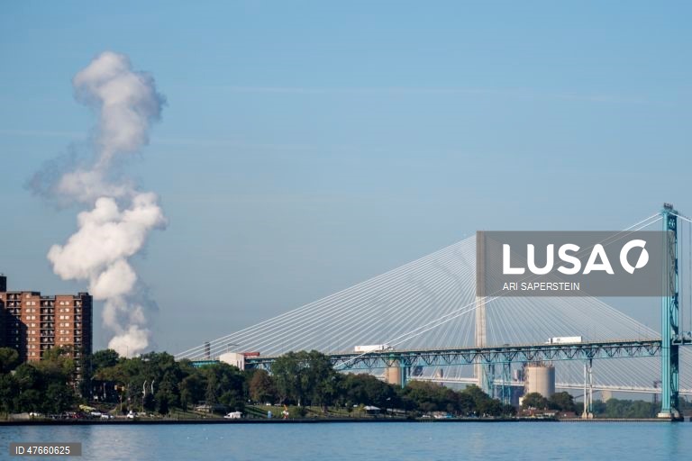 EUA: Fronteira entre os EUA e o Canadá em Detroit