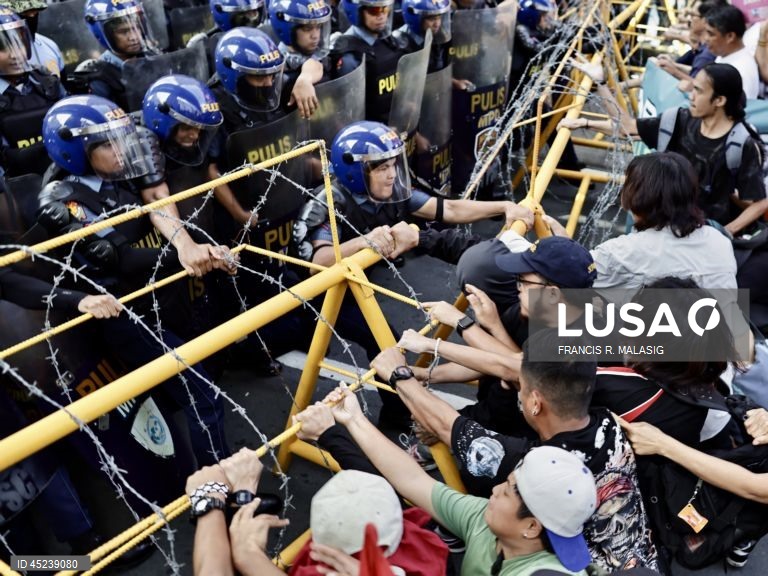 Protesters in Manila mark President Marcos Jr.’s third year in office